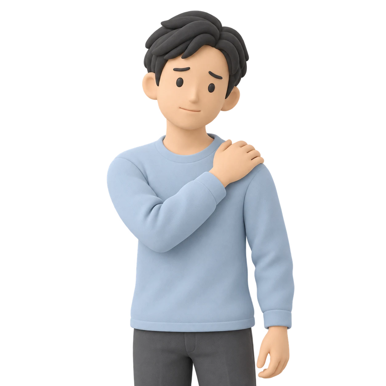 肩に手を添える人形